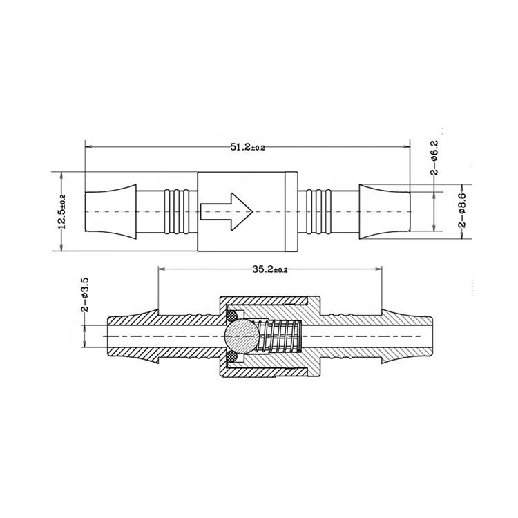 Atomizer Medical Mini Plastic spring Check Valve3